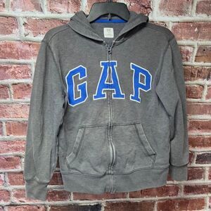 Gap Kids Gray Hoodie XL Zip Long Sleeve Comfy Cotton Blend Hooded Sweatshirt